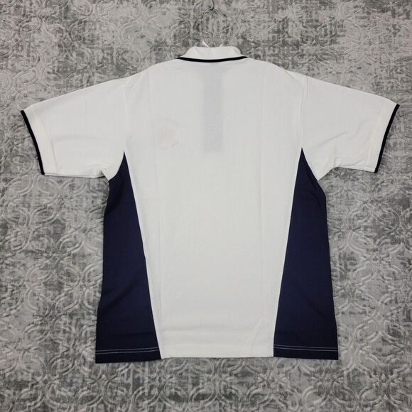 Stagehands Union NYC Polo Shirt Men's Large White Navy New York USA Made - Picture 8 of 11